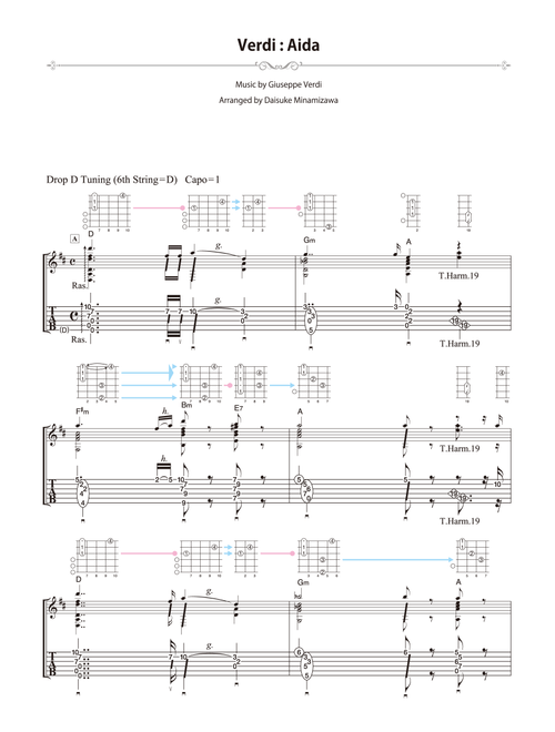 Verdi : Aida [for solo acoustic guitar] (Arr. Daisuke Minamizawa) - Giuseppe Verdi (Solo Guitar)