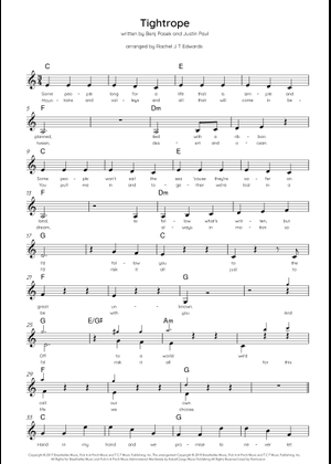 Play Official version of Tightrope Sheet Music by Benj Pasek and