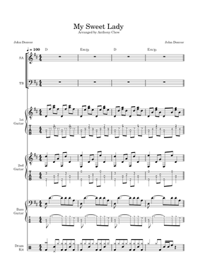 Free My Sweet Lady by John Denver sheet music | Download PDF or