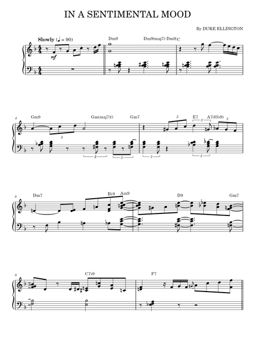 In A Sentimental Mood - Bill Evans, Duke Ellington (Piano Solo)