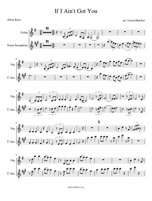If I Ain't Got You - Arr. Loren Hatcher/Alicia Keys