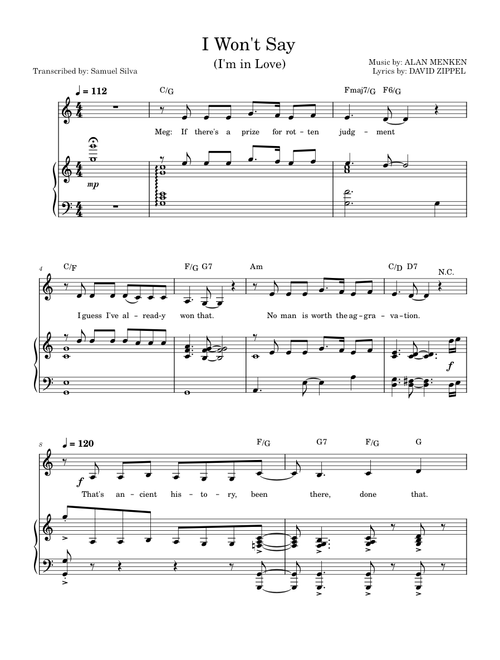 Hercules- I Won't Say (I'm in Love)