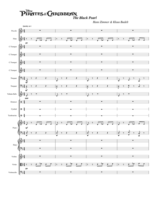 Pirates of the Caribbean - The Curse of the Black Pearl | Orchestral Arrangement by, Kolbe Oesterle | Original Piano Arrangement by, BarbossaThePianist