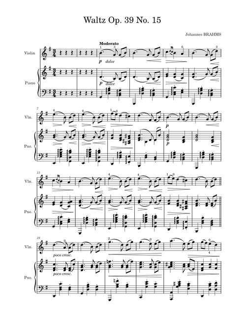 Waltz Op. 39 No. 15 (Suzuki 2) – Johannes Brahms