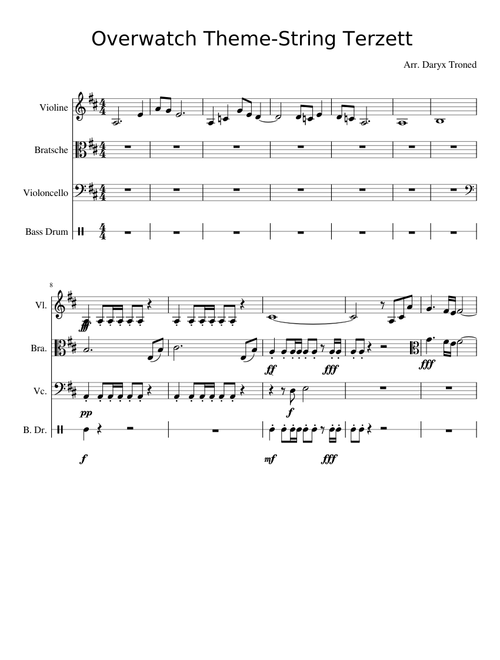 Overwatch Theme String Terzett (D-Major)