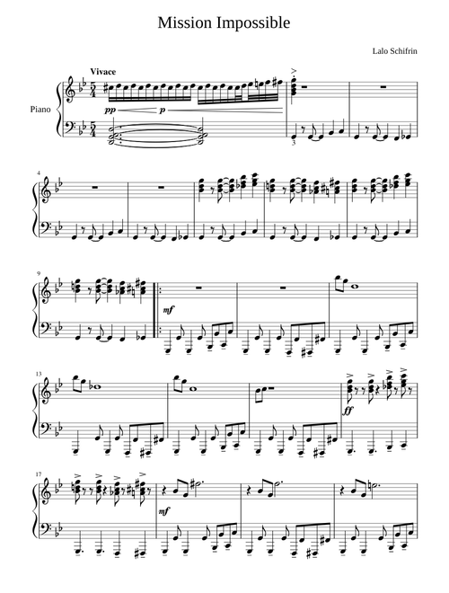 mission impossible score pdf