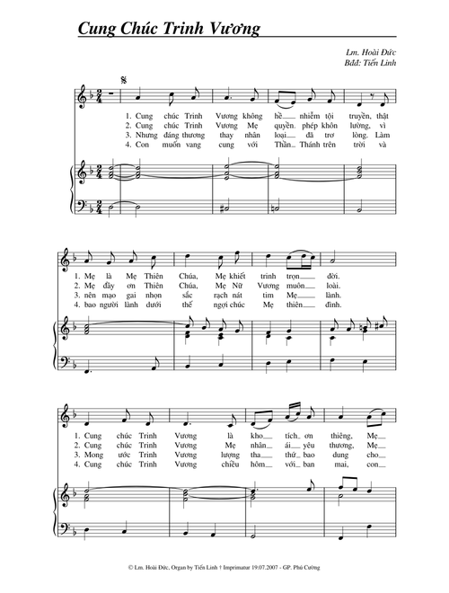 Cung chúc Trinh Vương – Hoài Đức