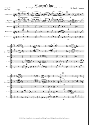 Monsters, Inc.  Randy Newman Sheet Music for Piano (Solo) | MuseScore.com
