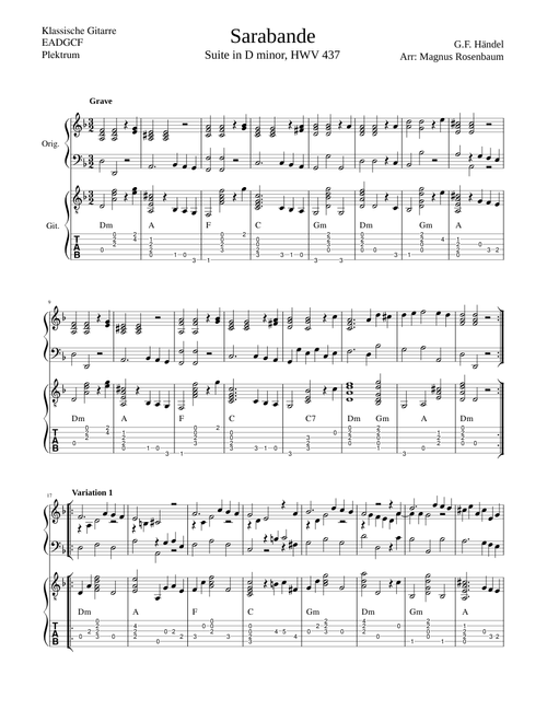Händel – Sarabande (HWV 437)