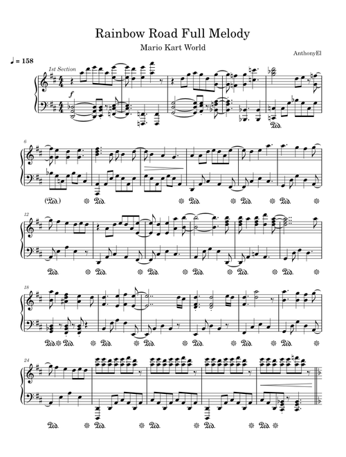 Rainbow Road Full Melody - Mario Kart World