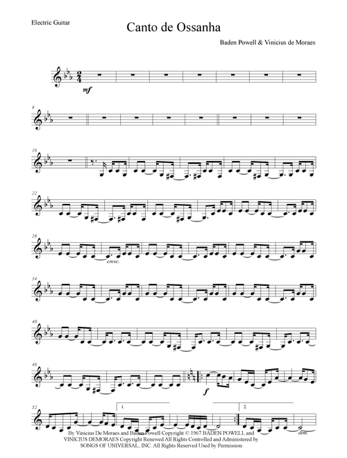 Canto De Ossanha (Arr. Anderson Quevedo) - Astrud Gilberto (Solo Guitar)