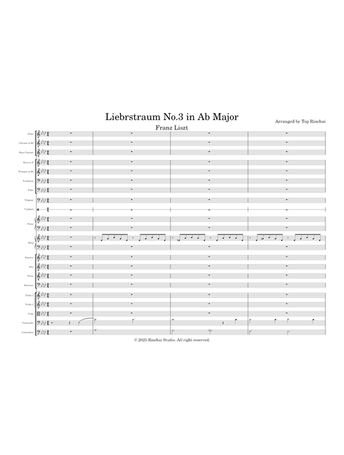Liebestraum No. 3 in A♭Major – Franz Liszt