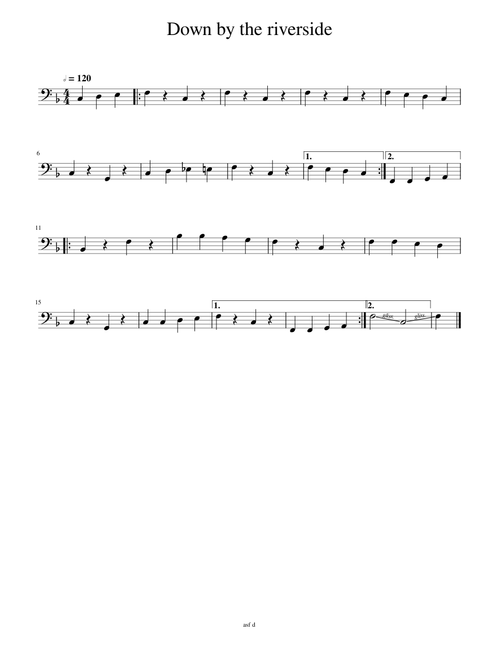 Down by the riverside – Easy Bassline