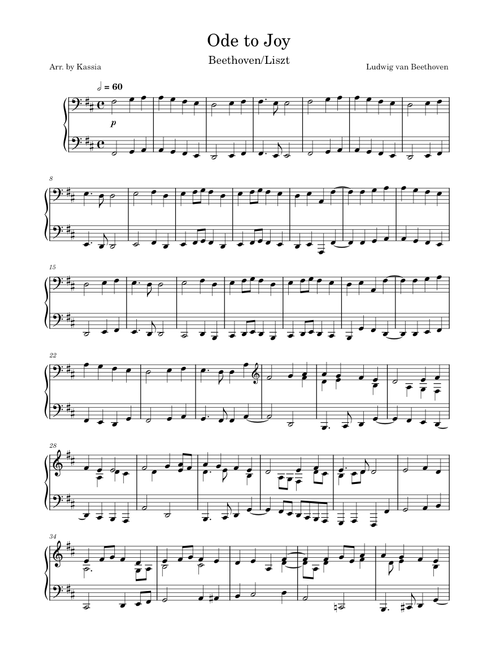 Beethoven/Liszt Symphony No. 9 - Ode to Joy (S. 464) – Franz Liszt