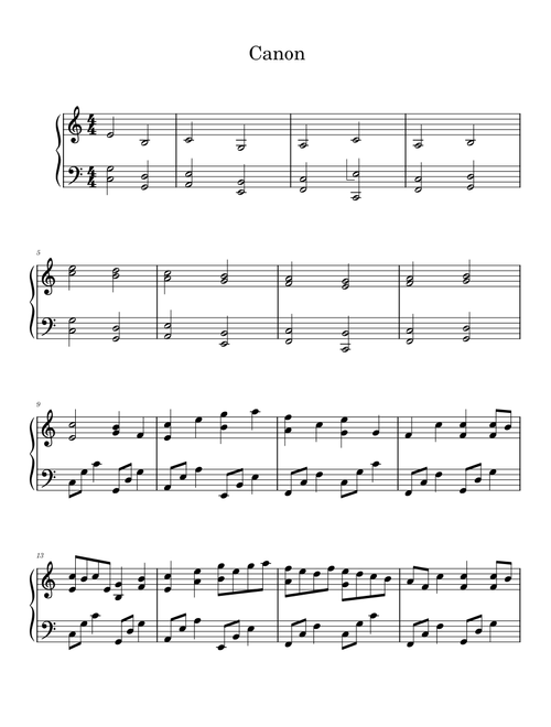 Variations On The Canon – George Winston Canon