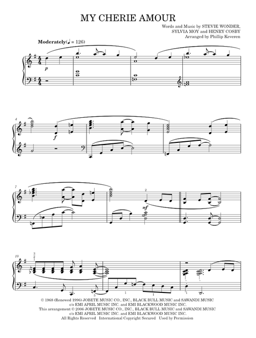 My cherie amour - Stevie Wonder (Piano Solo)