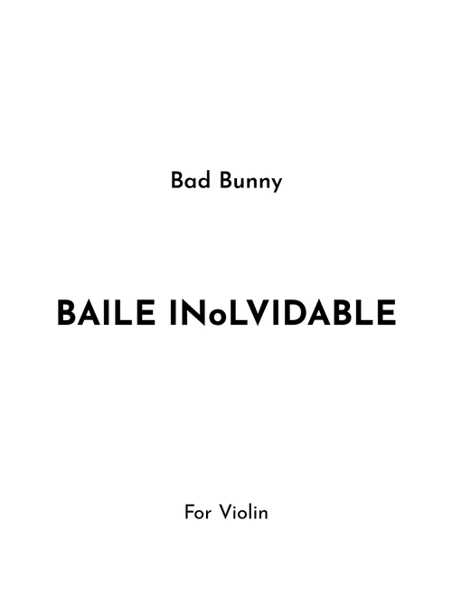 Baile Inolvidable (Arr. Jireh J.) - Bad Bunny (Violin Solo)