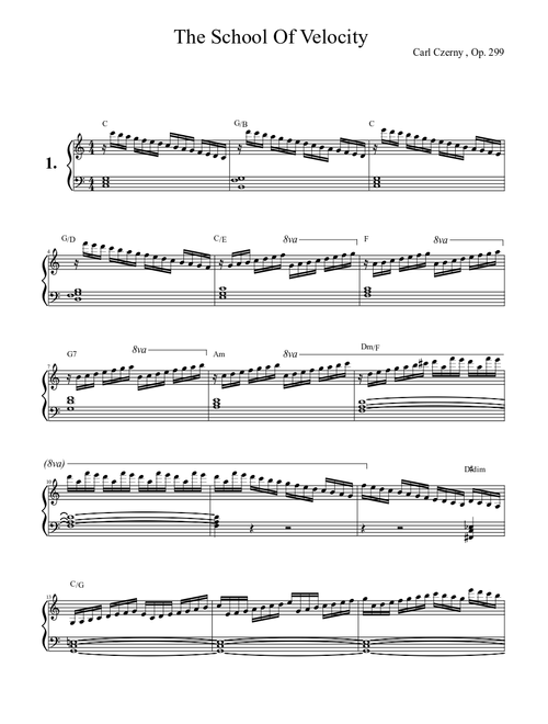 Czerny - School Of Velocity - Op. 299 No. 1