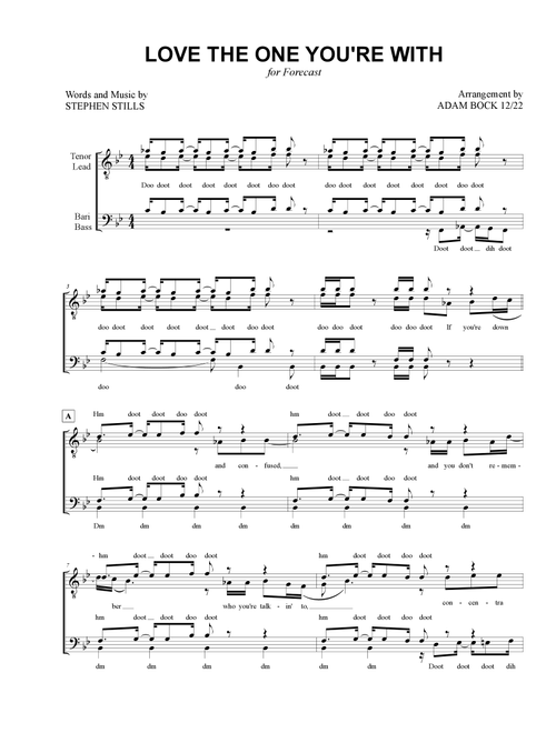 Love The One You're With (Arr. Adam Bock) - The Isley Brothers (Choral, TTBB)