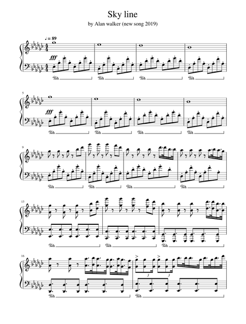 Sky line by Alan walker (2019 new song) unfinished