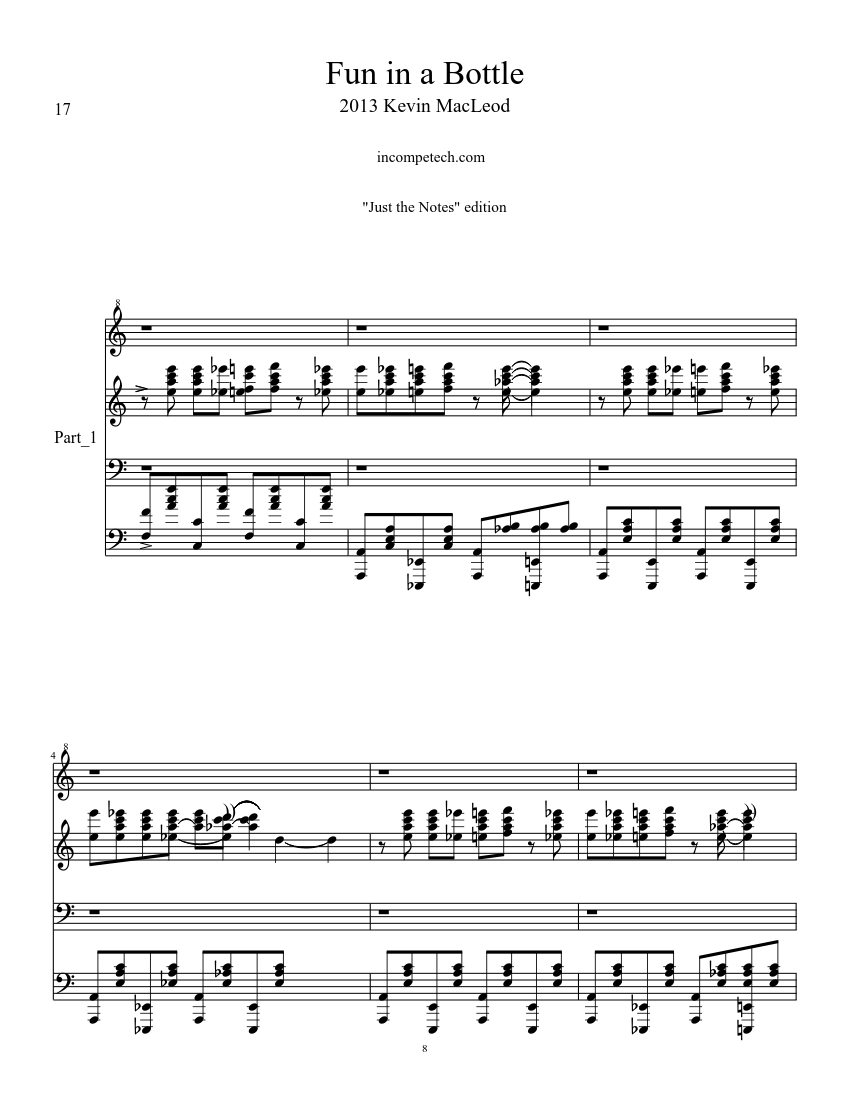 Fun in a Bottle Sheet music for Piano (Solo) Fun in a Bottle Sheet music for Piano (Solo)