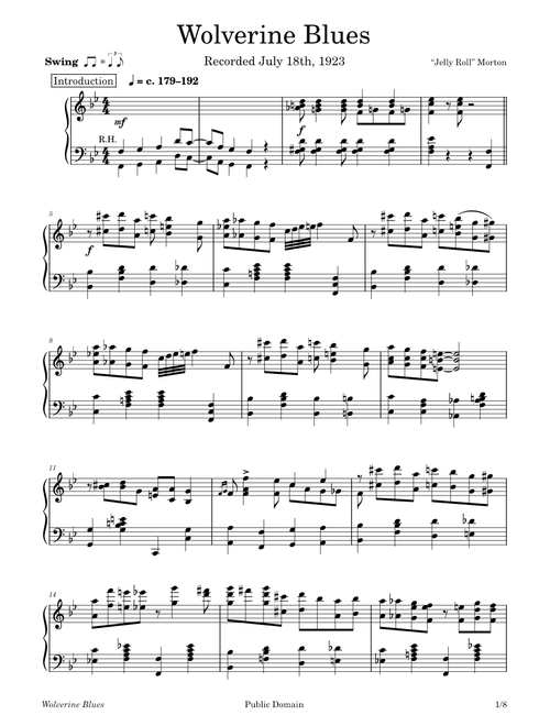 Wolverine Blues – Jelly Roll Morton