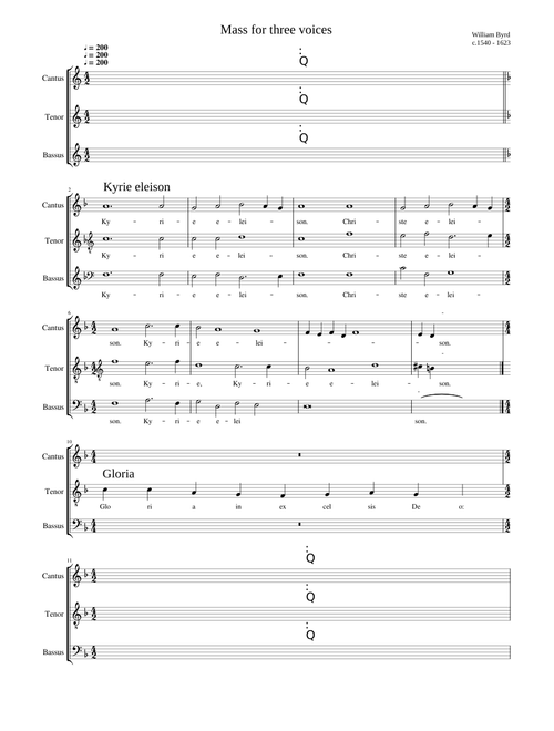 Mass for three voices - William Byrd