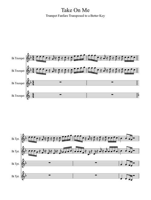 "Take On Me" (in F) by Reel Big Fish