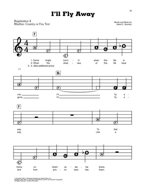 I'll Fly Away - Alan Jackson (E-Z Play Today)