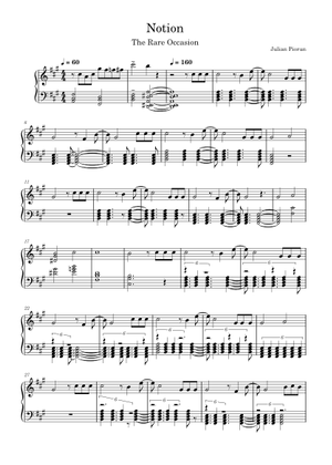 Notion – The Rare Occasions Stands Tune Sheet Music for Trombone, Tuba ...