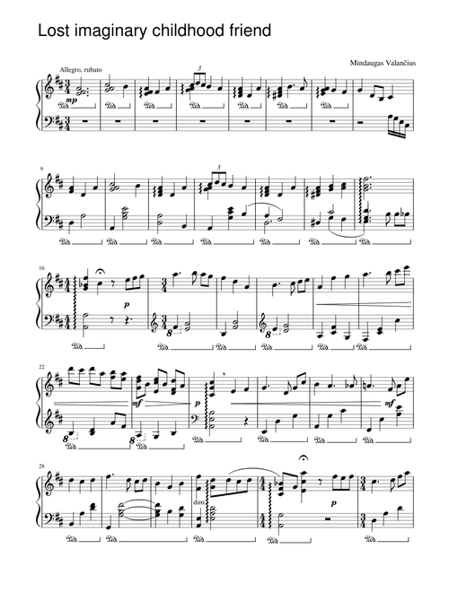 "Lost imaginary childhood friend" > original composition