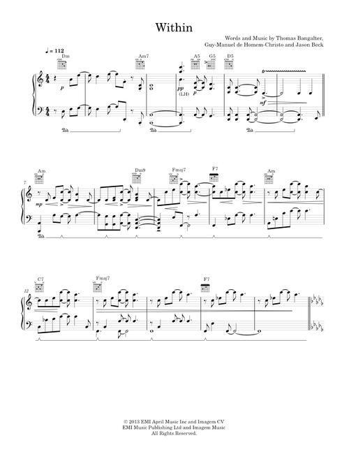 Within - Daft Punk (Piano-Voice-Guitar)