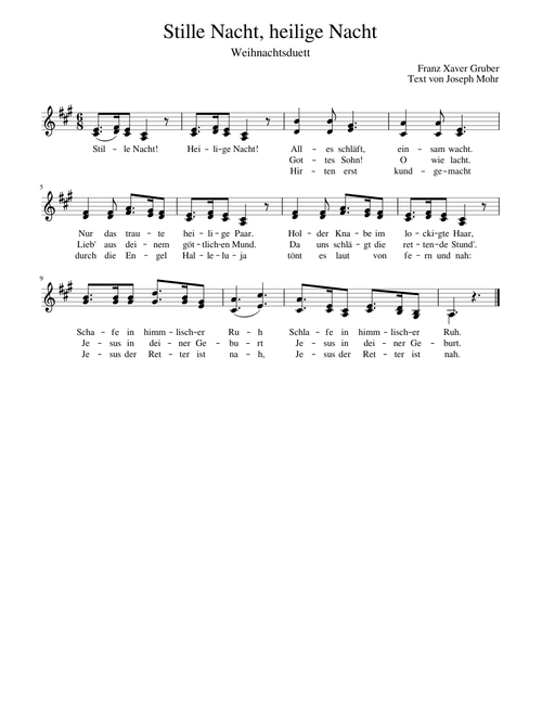 Stille Nacht, heilige Nacht (Vocal Duet)