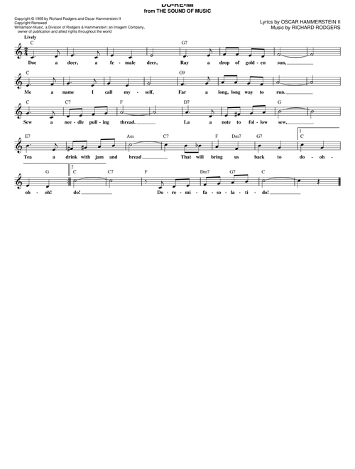 Do-Re-Mi - Rodgers & Hammerstein (Lead Sheet - Fake Book)