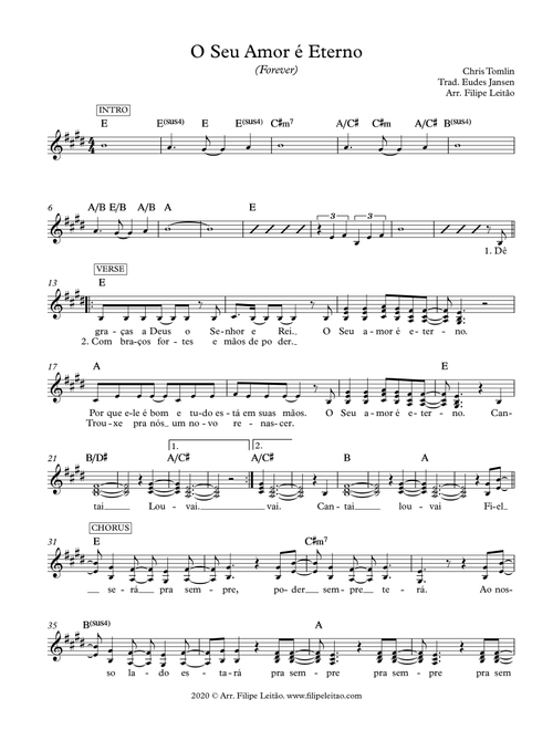 Forever (Arr. Filipe Leitão) - Rebecca St. James (Small Ensemble)