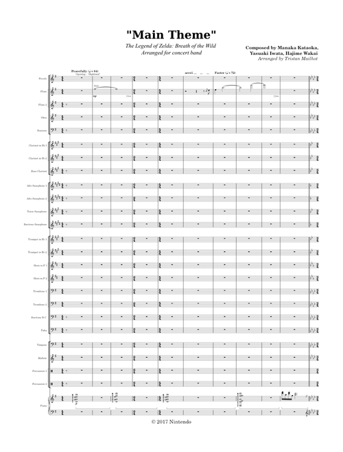 The Legend of Zelda: Breath of the Wild - Main Theme - Concert Band
