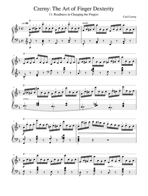 Czerny - Op 740: The Art of Finger Dexterity - No 11