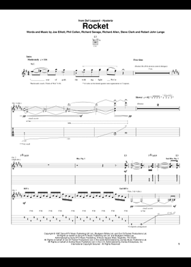 Play Official version of Rocket Sheet Music by Def Leppard for