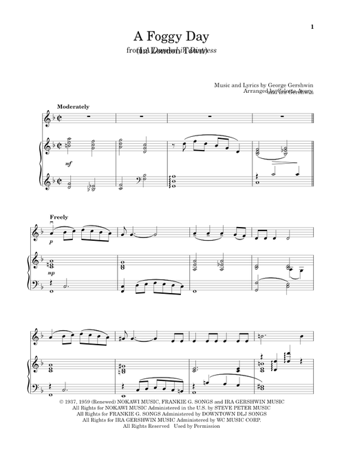 A Foggy Day (In London Town) (from A Damsel In Distress) (Arr. Celeste Avery) - Ira Gershwin, George Gershwin (Violin and Piano)