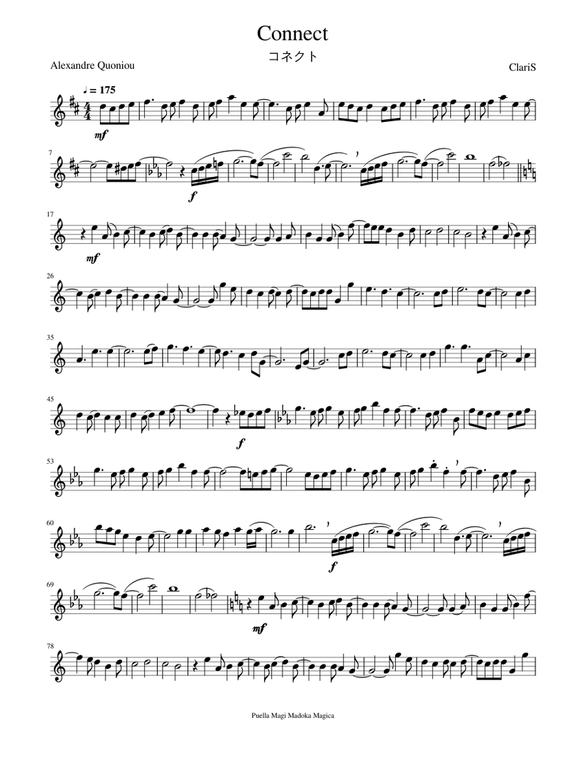 Connect Sheet Music for Saxophone alto (Solo) | MuseScore.com