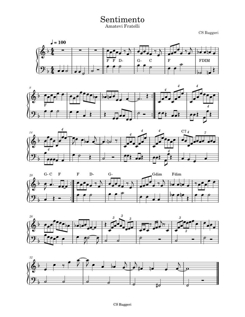 Sentimento Piano Tutorial