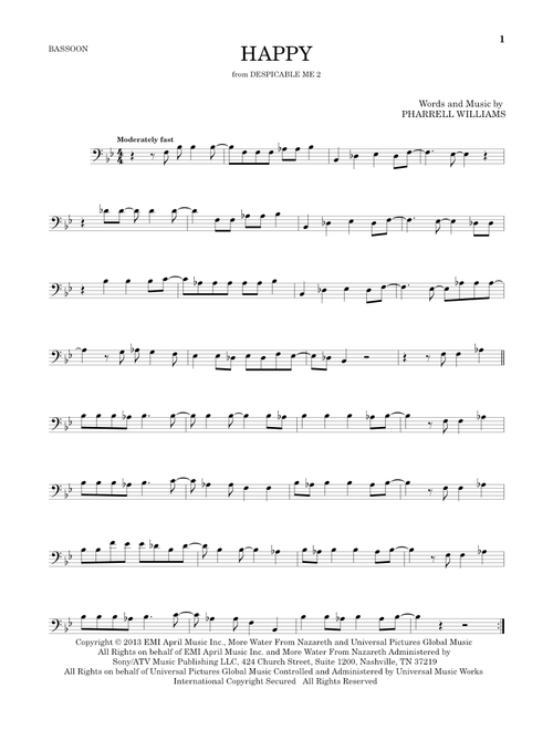 Happy (from Despicable Me 2) - Pharrell Williams (Bassoon Solo)