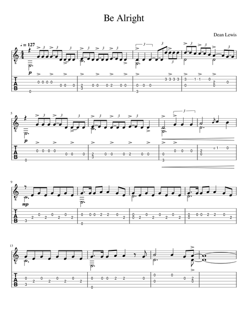 guitar fingerstyle sheet music by joannaa.xx | Play, print, and