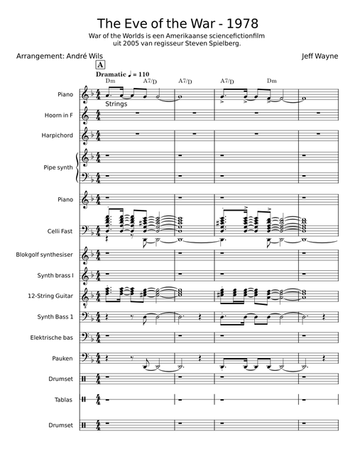 Eve of the war - Jeff Wayne