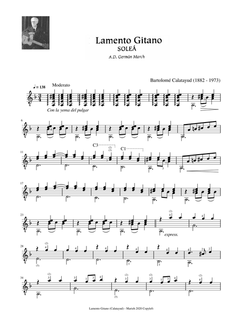 Lamento Gitano - Calatayud, Bartolomé (1882 - 1973)