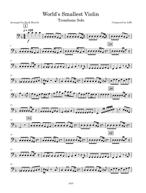 World's Smallest Violin – AJR World's Smallest Violin – Trombone Solo
