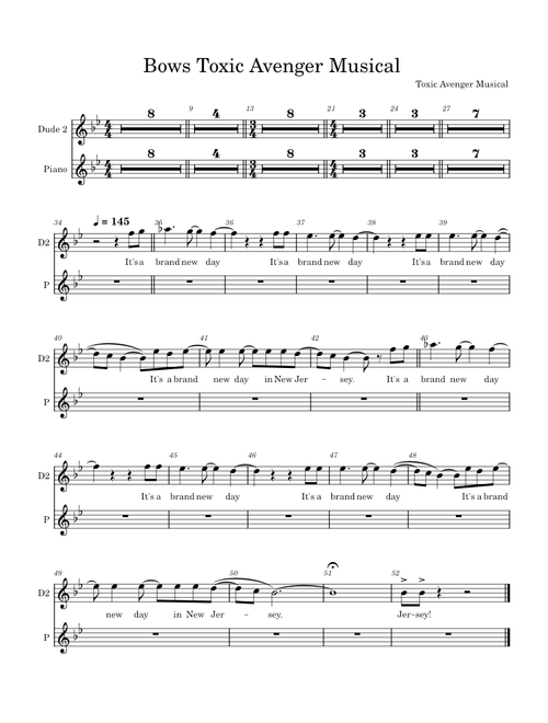 Toxic Avenger Musical - Bows (Black Dude Harmony)