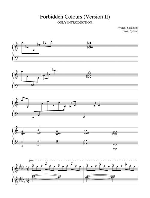 Sakamoto & Sylvian - Introduction of Forbidden Colours (Version II)