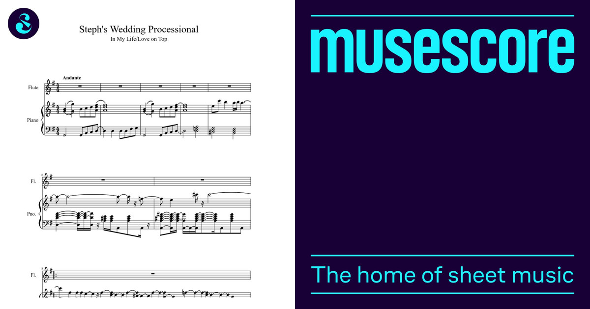 In My Life (Wedding Processional) Sheet music for Piano, Flute (Solo