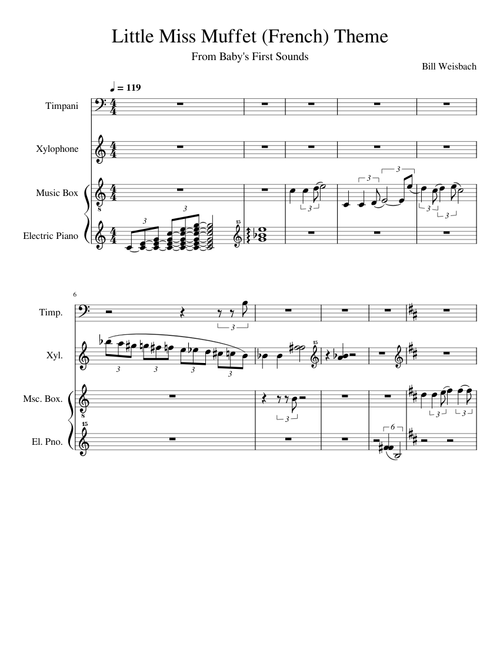 Little Miss Muffet  French  Theme
